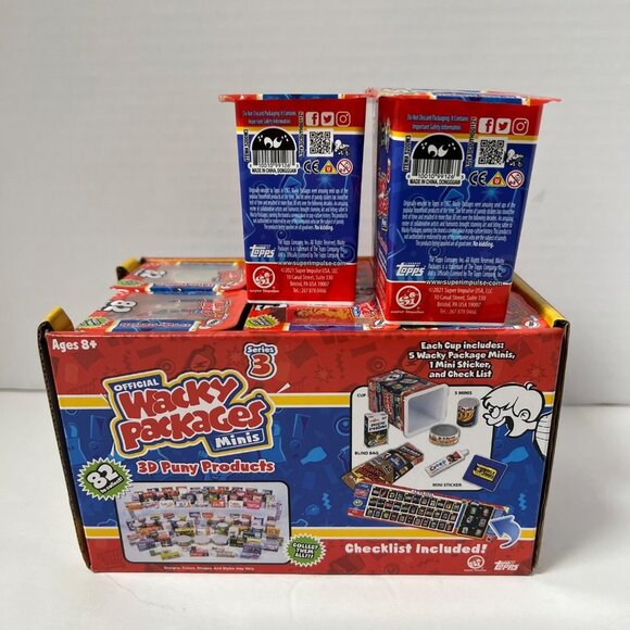 TOPPS WACKY PACKAGES 3D MINIS SERIES 3 BOX OF 9 UNOPENED PACKS **NEW** - Picture 4 of 5